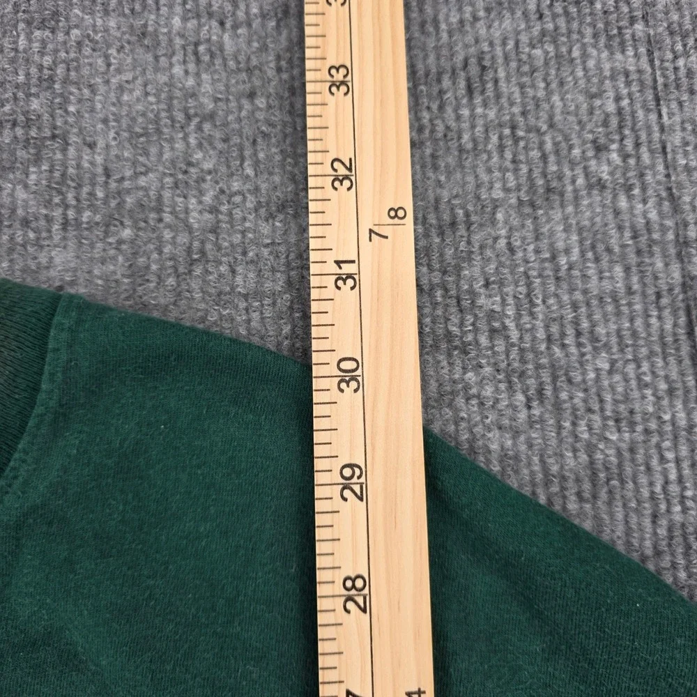 Champion Mens 2XL Forest Green Graphic T-Shirt Smiley Face Pennant Streetwear - Picture 5 of 9